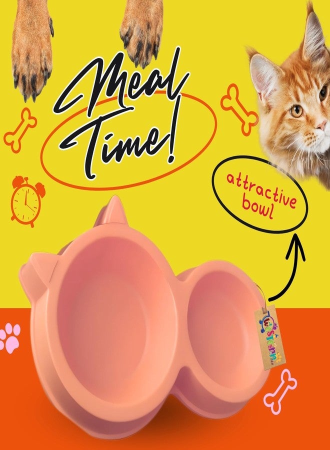 Western Era Pet Cat Ear Shape Double Bowl - Interactive Pet Feeder, Promotes Healthy Eating, Mental Stimulation, Design for Healthy Eating, Fun Design for Cats & Dogs, Ideal for All Pet Sizes - Image 5